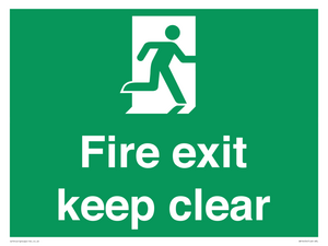 Fire exit keep clear